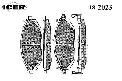 Комплект тормозных колодок, дисковый тормоз ICER купить