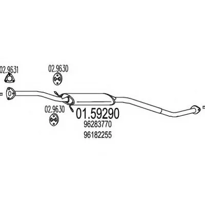 Средний глушитель выхлопных газов MTS купить
