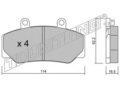 Комплект тормозных колодок, дисковый тормоз TRUSTING купить