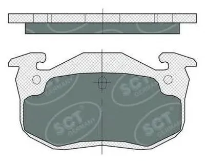 Комплект тормозных колодок, дисковый тормоз SCT Germany купить