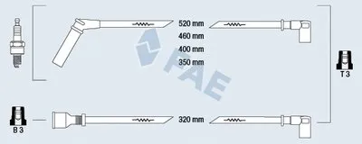 Комплект проводов зажигания FAE купить