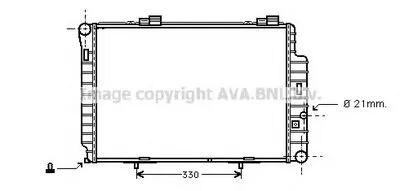 Радиатор, охлаждение двигателя AVA QUALITY COOLING купить