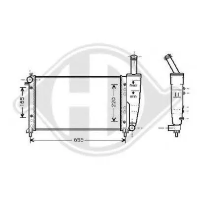 Радиатор, охлаждение двигателя DIEDERICHS купить