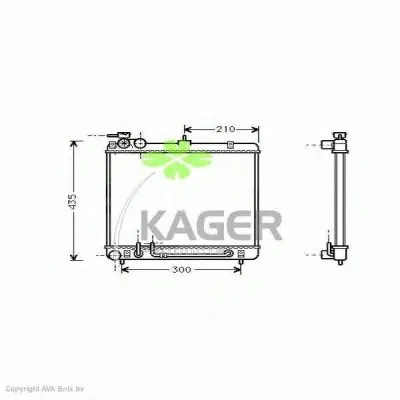 Радиатор, охлаждение двигателя KAGER купить