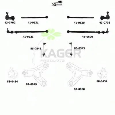 Подвеска колеса KAGER купить