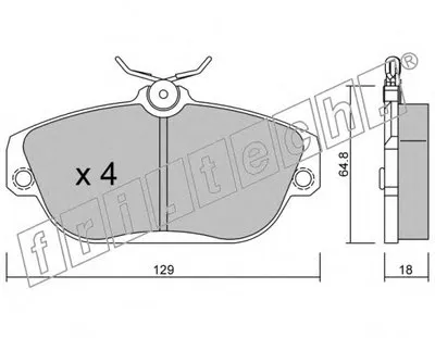 Комплект тормозных колодок, дисковый тормоз fri.tech. купить