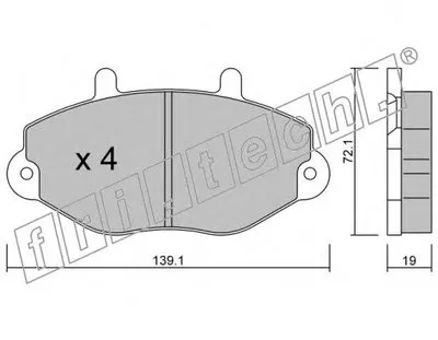 Комплект тормозных колодок, дисковый тормоз fri.tech. купить