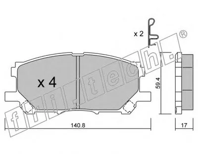 Комплект тормозных колодок, дисковый тормоз fri.tech. купить