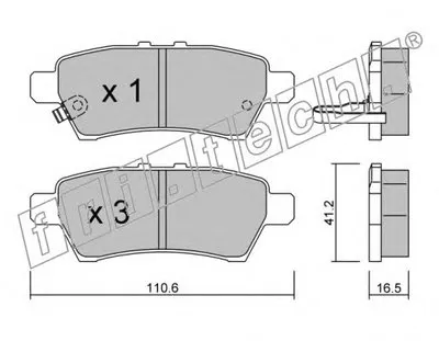 Комплект тормозных колодок, дисковый тормоз fri.tech. купить