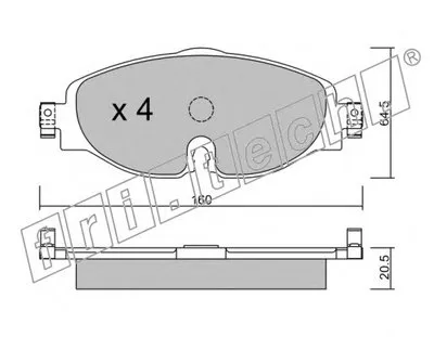 Комплект тормозных колодок, дисковый тормоз fri.tech. купить