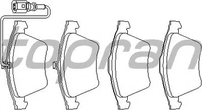 Комплект тормозных колодок, дисковый тормоз TOPRAN купить
