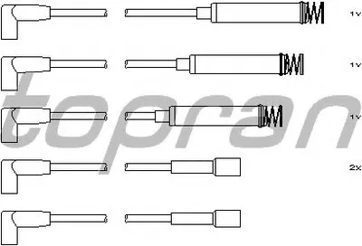 Комплект проводов зажигания TOPRAN купить