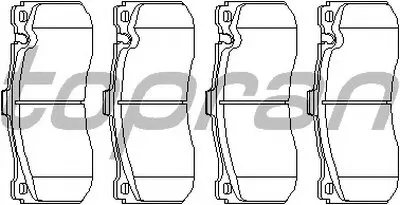 Комплект тормозных колодок, дисковый тормоз TOPRAN купить