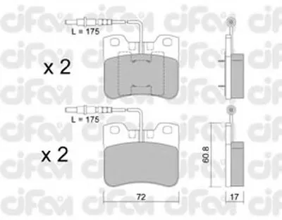 Комплект тормозных колодок, дисковый тормоз CIFAM купить