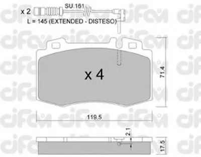 Комплект тормозных колодок, дисковый тормоз CIFAM купить