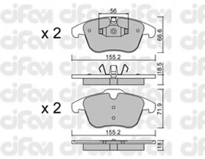 Комплект тормозных колодок, дисковый тормоз CIFAM купить