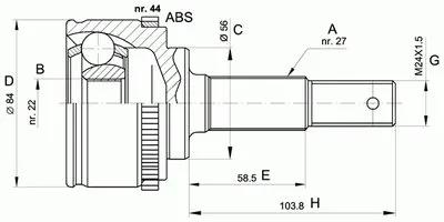 Шарнирный комплект, приводной вал SPIN OPEN PARTS купить