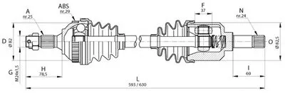 Приводной вал SPIN OPEN PARTS купить