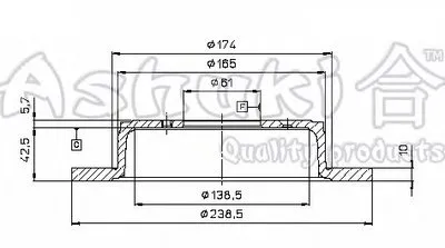Тормозной диск ASHUKI купить
