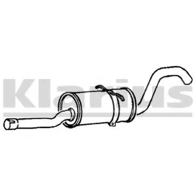 Средний глушитель выхлопных газов KLARIUS купить