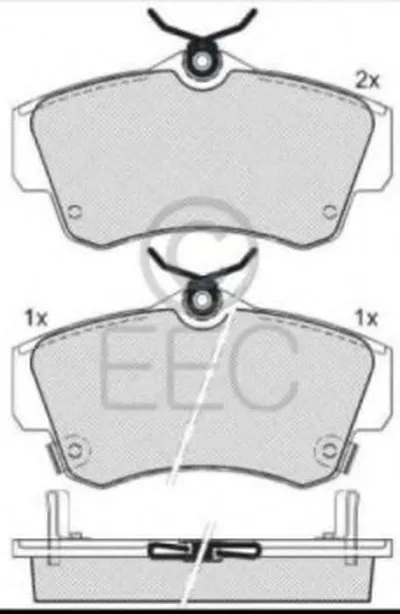 Комплект тормозных колодок, дисковый тормоз EEC купить