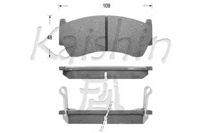 Комплект тормозных колодок, дисковый тормоз KAISHIN купить