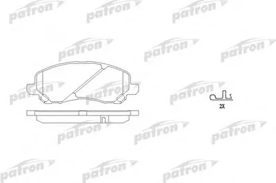 Комплект тормозных колодок, дисковый тормоз PATRON купить