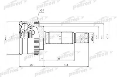 Шарнирный комплект, приводной вал PATRON купить