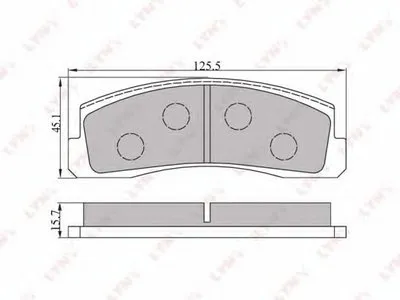 Комплект тормозных колодок, дисковый тормоз LYNXauto купить