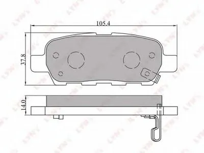 Комплект тормозных колодок, дисковый тормоз LYNXauto купить