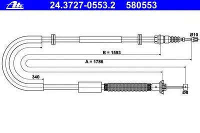 Трос, стояночная тормозная система ATE купить