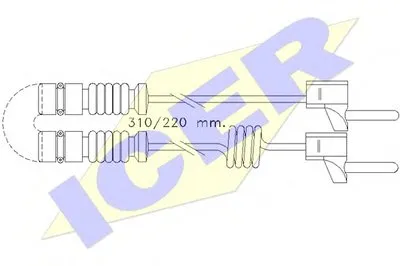 Сигнализатор, износ тормозных колодок ICER купить