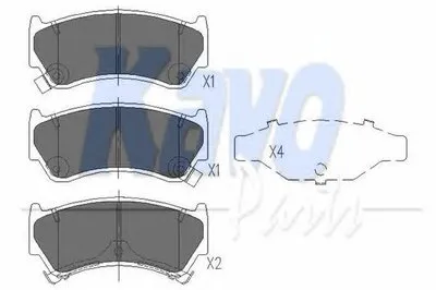 Комплект тормозных колодок, дисковый тормоз KAVO PARTS купить