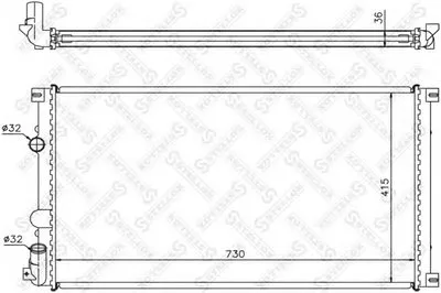 Радиатор, охлаждение двигателя STELLOX купить