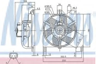 Вентилятор, охлаждение двигателя NISSENS купить