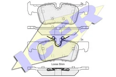 Комплект тормозных колодок, дисковый тормоз ICER купить
