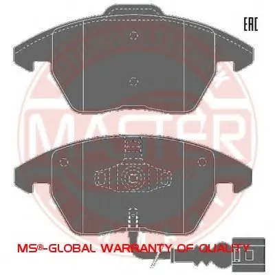 Комплект тормозных колодок, дисковый тормоз CERAMIC Serie MASTER-SPORT купить