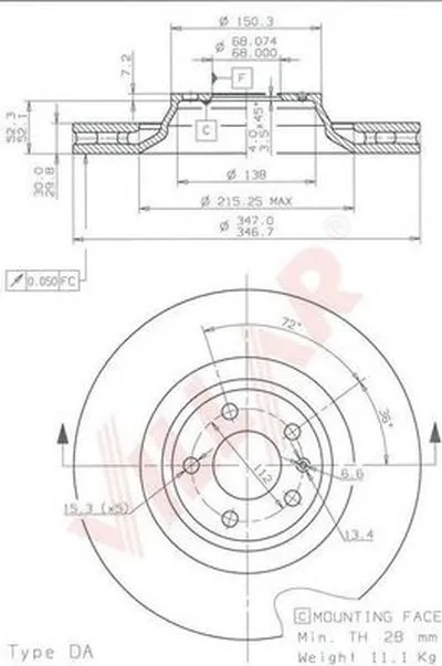 Тормозной диск VILLAR купить