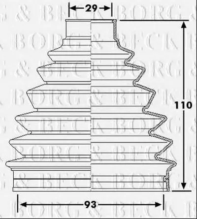 Пыльник, приводной вал BORG & BECK купить