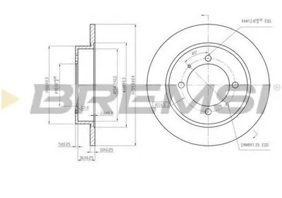 Тормозной диск BREMSI купить