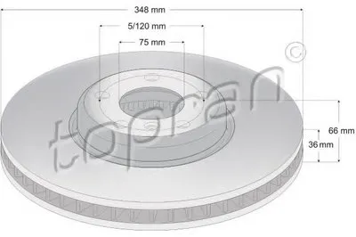 Тормозной диск COATED TOPRAN купить