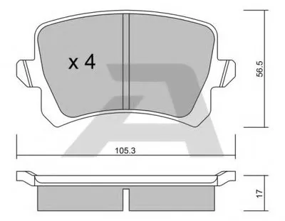Комплект тормозных колодок, дисковый тормоз AISIN купить