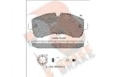 Комплект тормозных колодок, дисковый тормоз R BRAKE купить