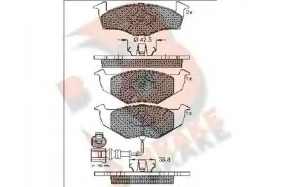 Комплект тормозных колодок, дисковый тормоз R BRAKE купить