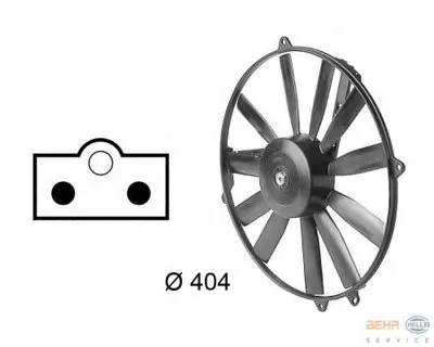 Вентилятор, охлаждение двигателя BEHR HELLA SERVICE HELLA купить