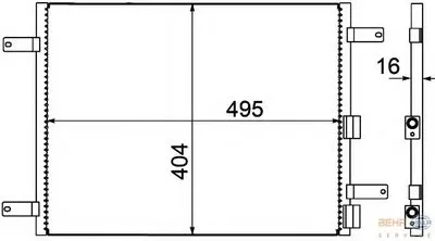 Конденсатор, кондиционер BEHR HELLA SERVICE HELLA купить