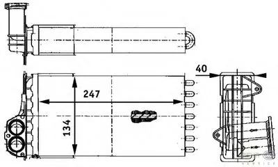 Теплообменник, отопление салона BEHR HELLA SERVICE HELLA купить