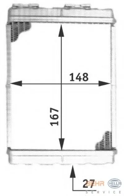 Теплообменник, отопление салона BEHR HELLA SERVICE HELLA купить