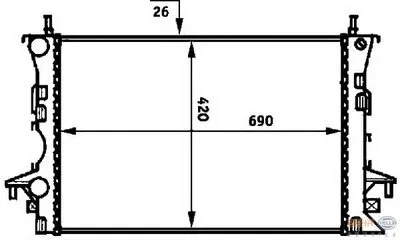 Радиатор, охлаждение двигателя BEHR HELLA SERVICE HELLA купить