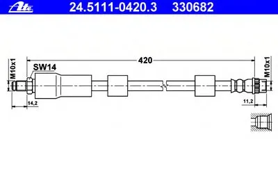Тормозной шланг ATE купить